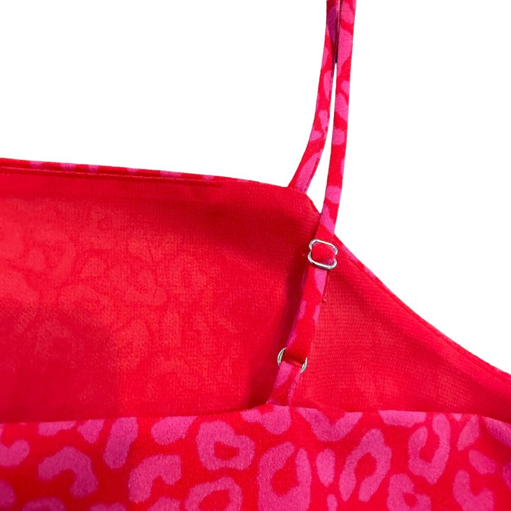 Ann Taylor Red And Raspberry Print Spaghetti Stra… - image 6